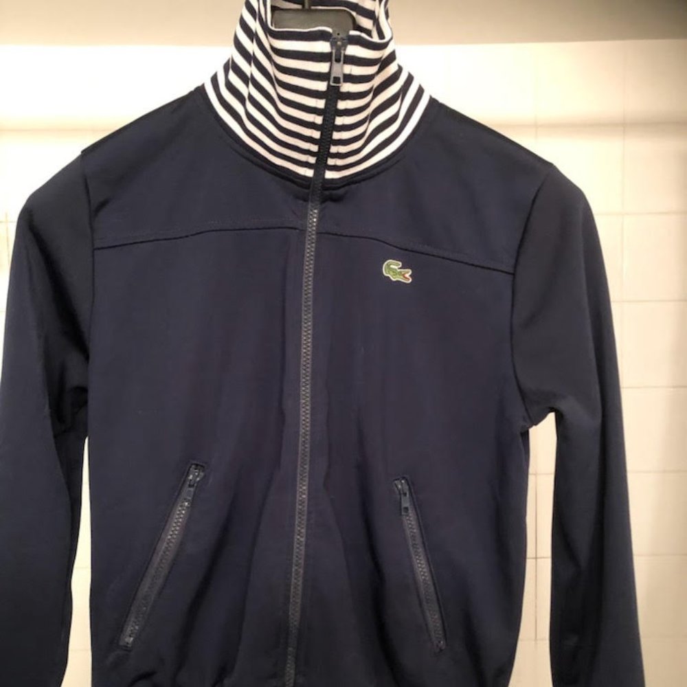 WOMANS CHIC LACOSTE ZIP UP TRACK JACKET MADE IN FRANCE